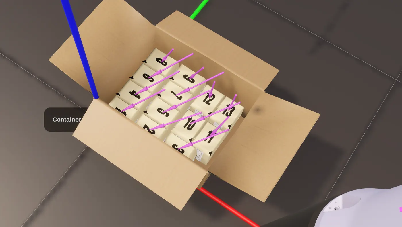 Case packing, with product placed into a carton rather than onto a pallet