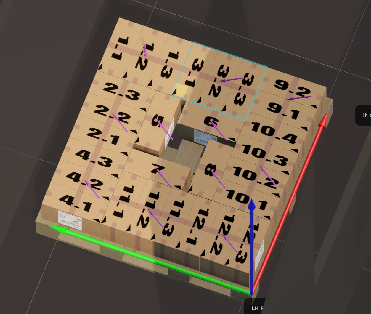 Layer preview with the selected place group highlighted
